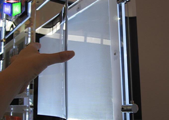 Exposições de suspensão da janela da agência de viagens do quadro do cartaz da caixa leve do diodo emissor de luz do cristal A4