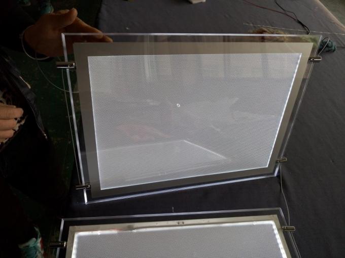 Exposição de cristal da caixa leve do diodo emissor de luz da moldura para retrato para a propaganda de Real Estate