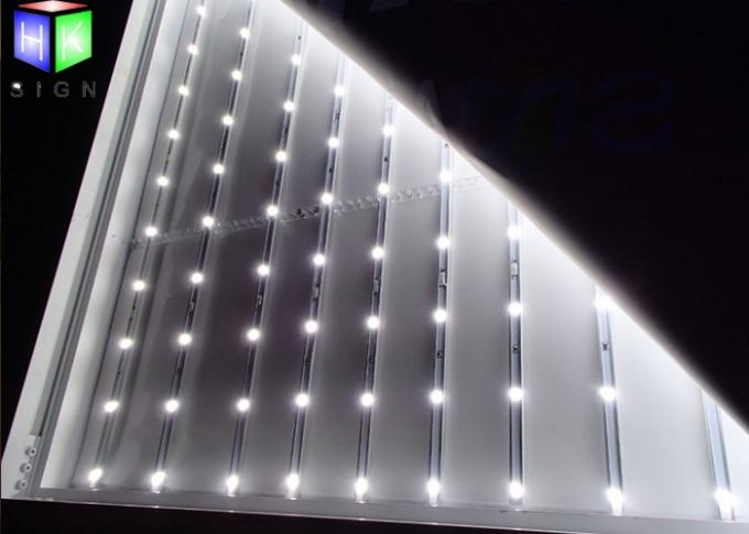 Exposição exterior Framelss de alumínio do sinal da caixa leve do diodo emissor de luz da tela Backlit 80MM grossos