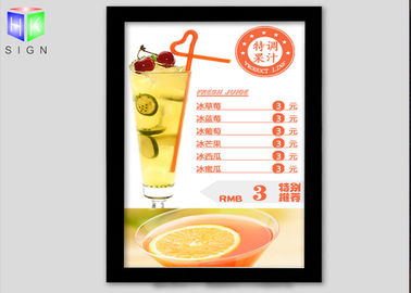 China Folha acrílica magnética da caixa leve do diodo emissor de luz do quadro para a placa do menu do restaurante fornecedor