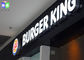 Assoalho que está sinais iluminados exteriores para a tela de seda Burger King do negócio fornecedor